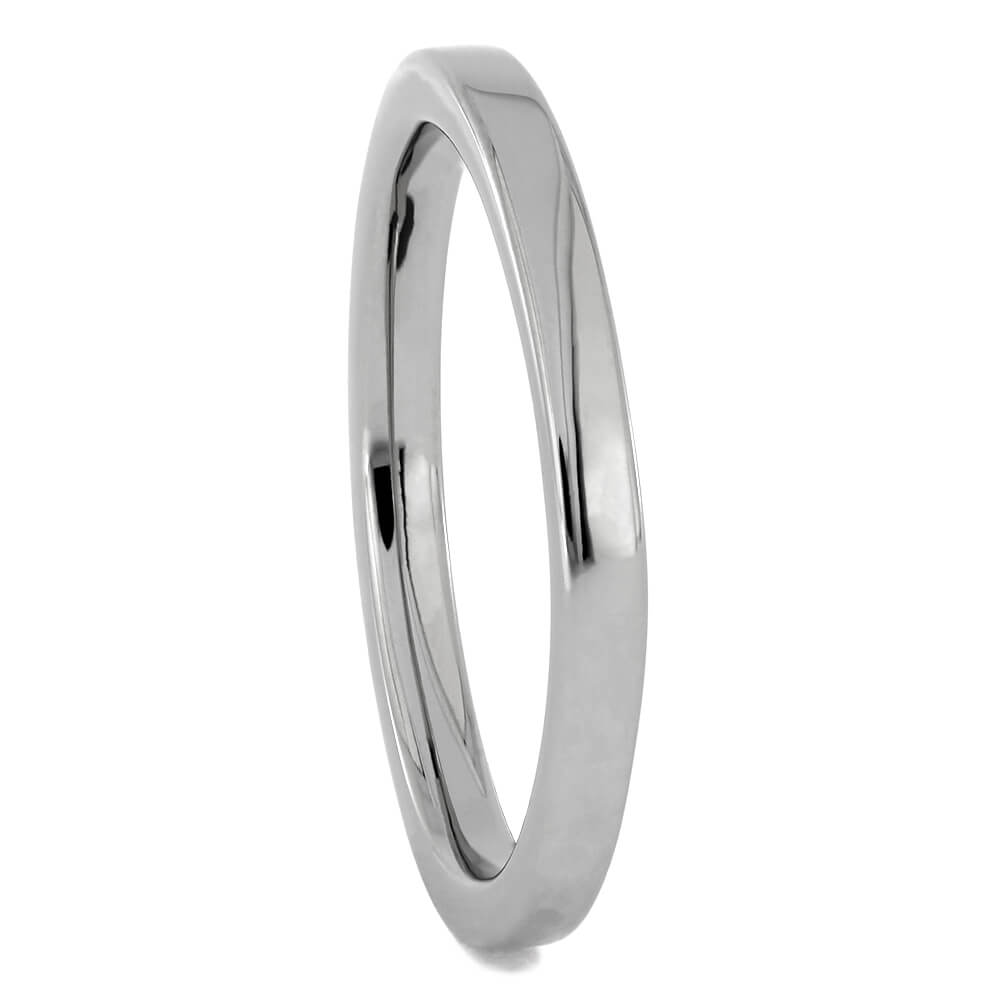 Curved Platinum Wedding Band