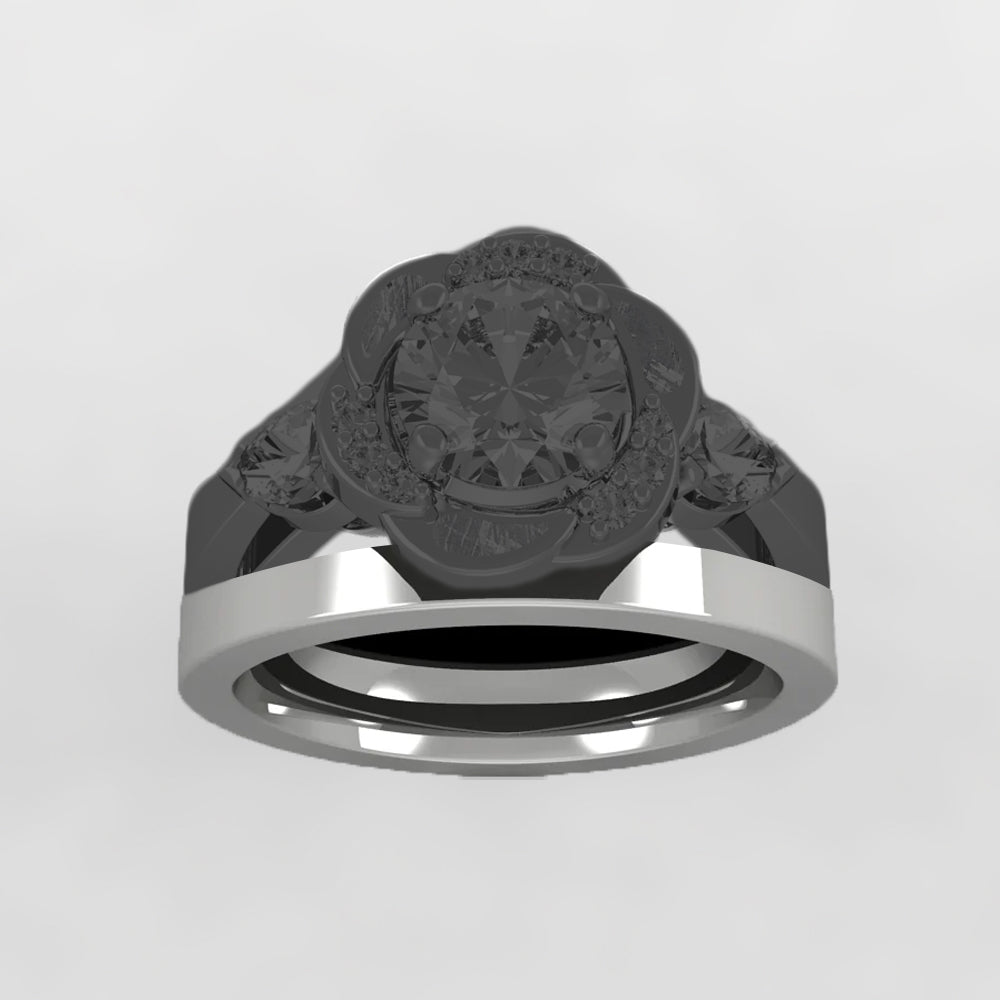 Yuren Charming Women 925 Sterling Silver Black Onyx Ring Wedding Engagement  Jewelry Size 6-11 (US Code 10) : Amazon.in: Jewellery