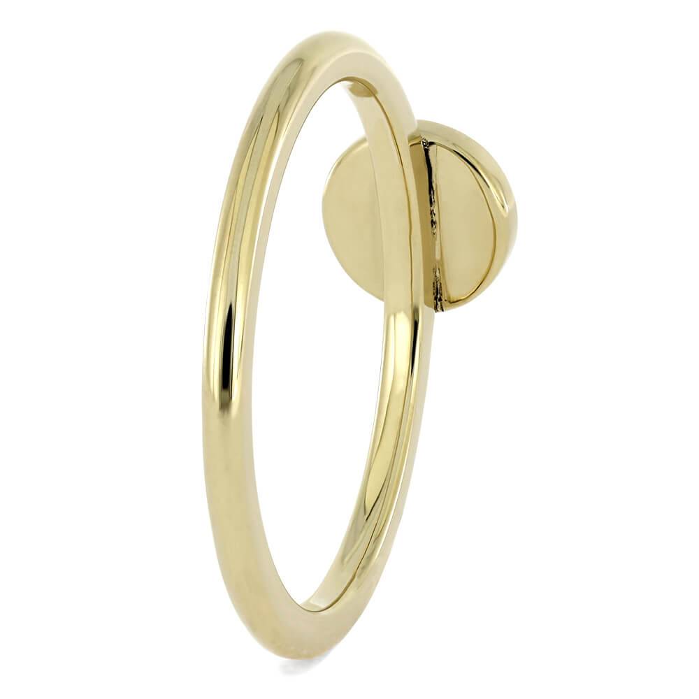 Polished Gold Engagement Ring for Her