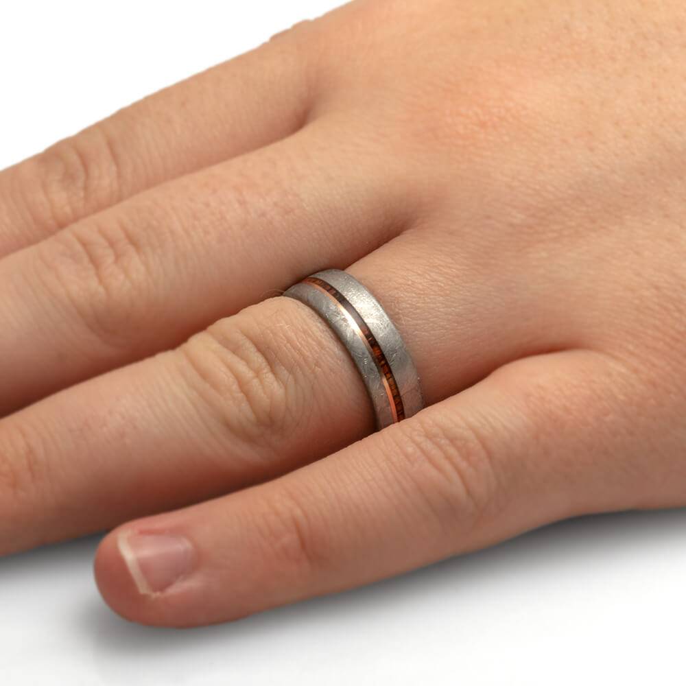 Meteorite and Wood Ring