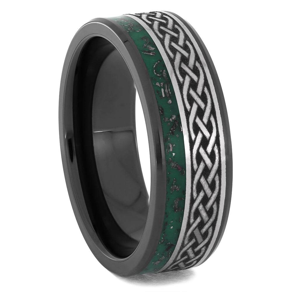 Black Ceramic Men's Wedding Band