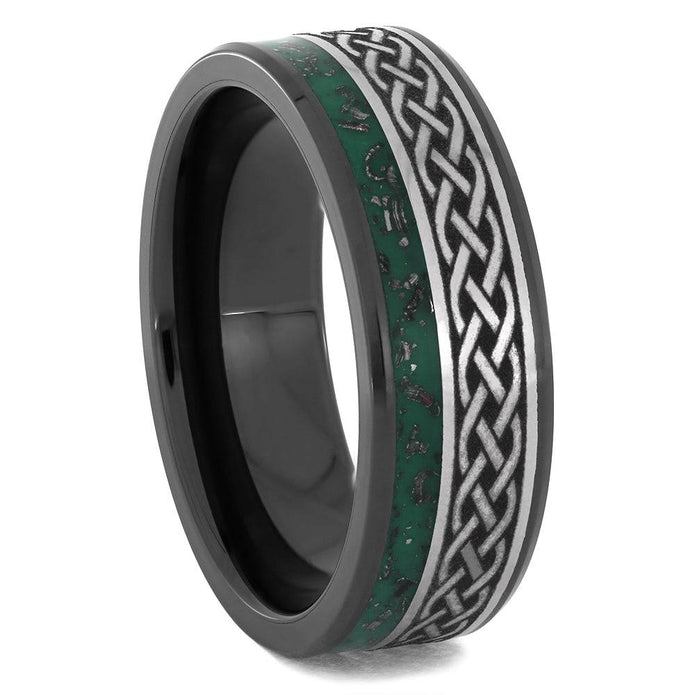 Black Ceramic Men's Wedding Band