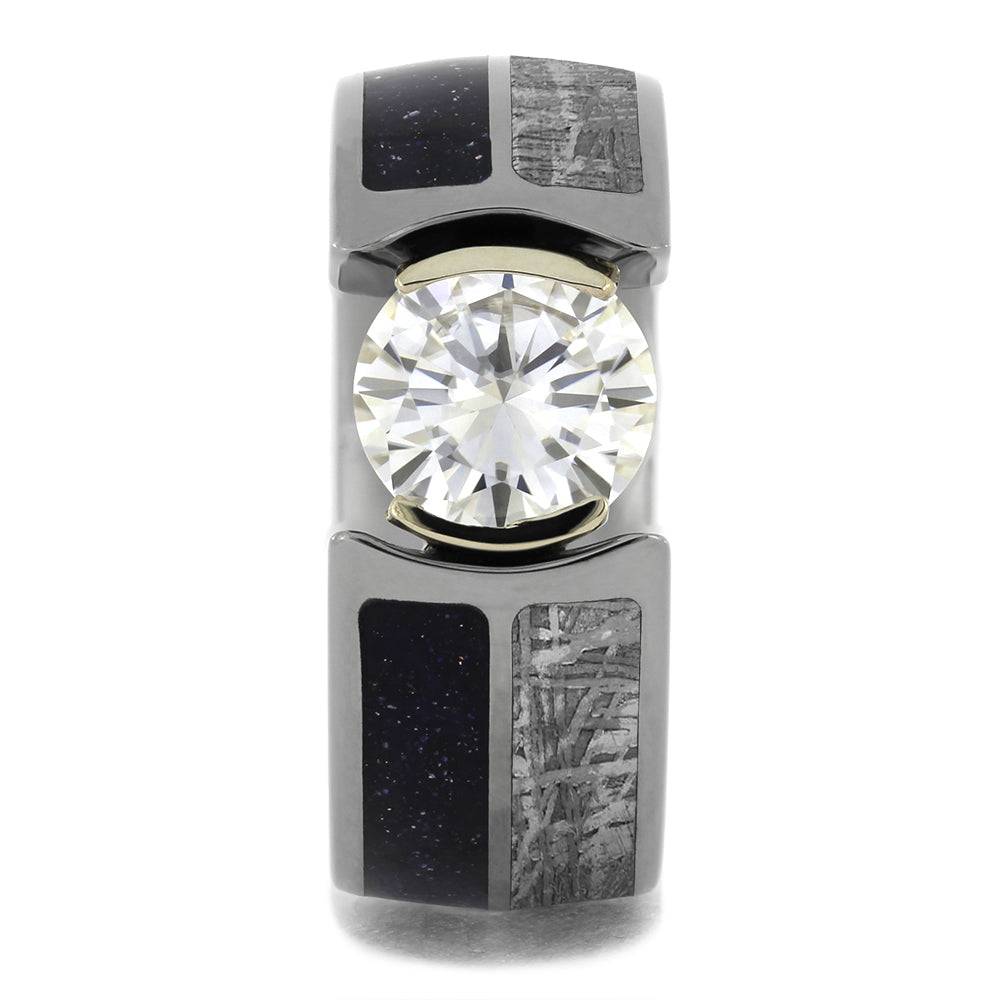 Authentic Meteorite Engagement Ring