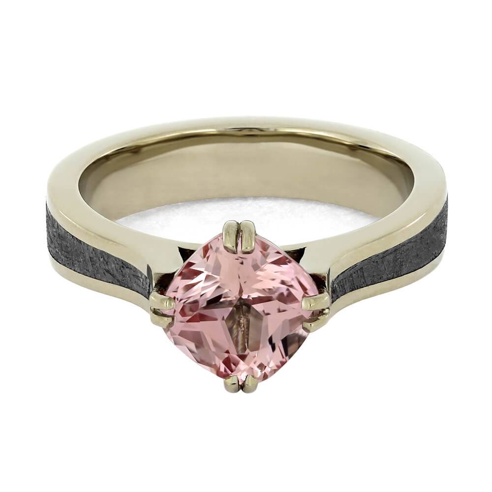 Meteorite Ring in White Gold