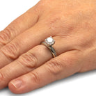 Solitaire 1.5 Carat Diamond & Meteorite Engagement Ring - Jewelry by Johan