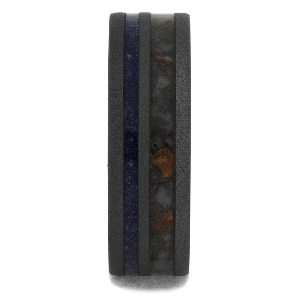 Sea Glass Wedding Band with Titanium