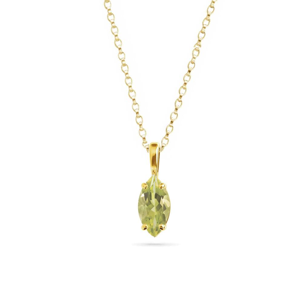 Genuine Moldavite Marquise Cut Necklace