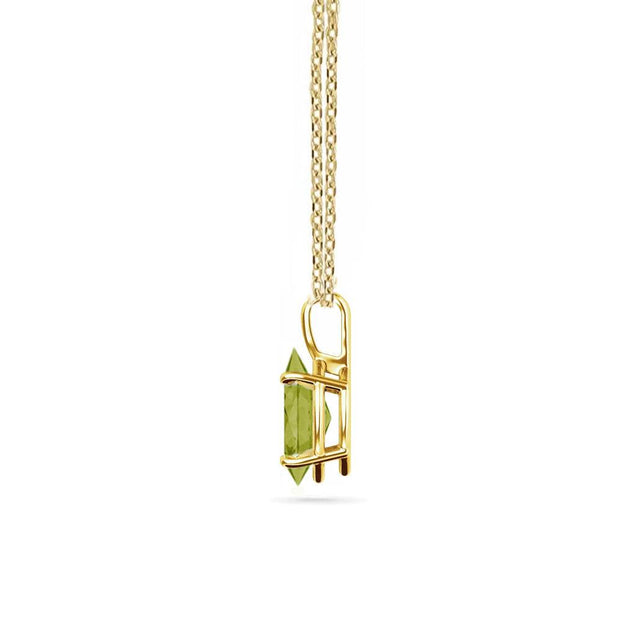 Moldavite Necklace from Side View