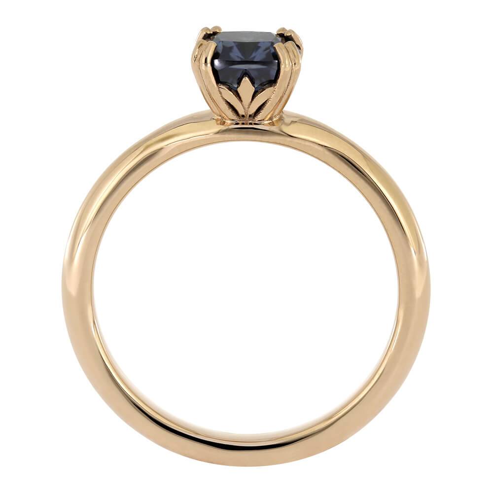 Blue Stone and Rose Gold Ring