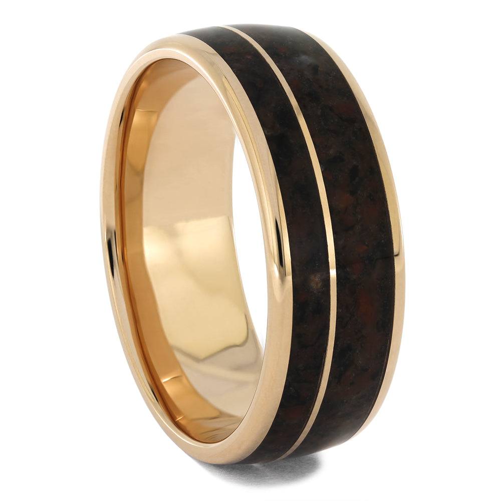 Rose Gold and Dinosaur Bone Ring