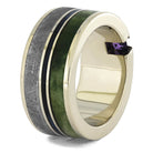 Wood Wedding Band in Gold