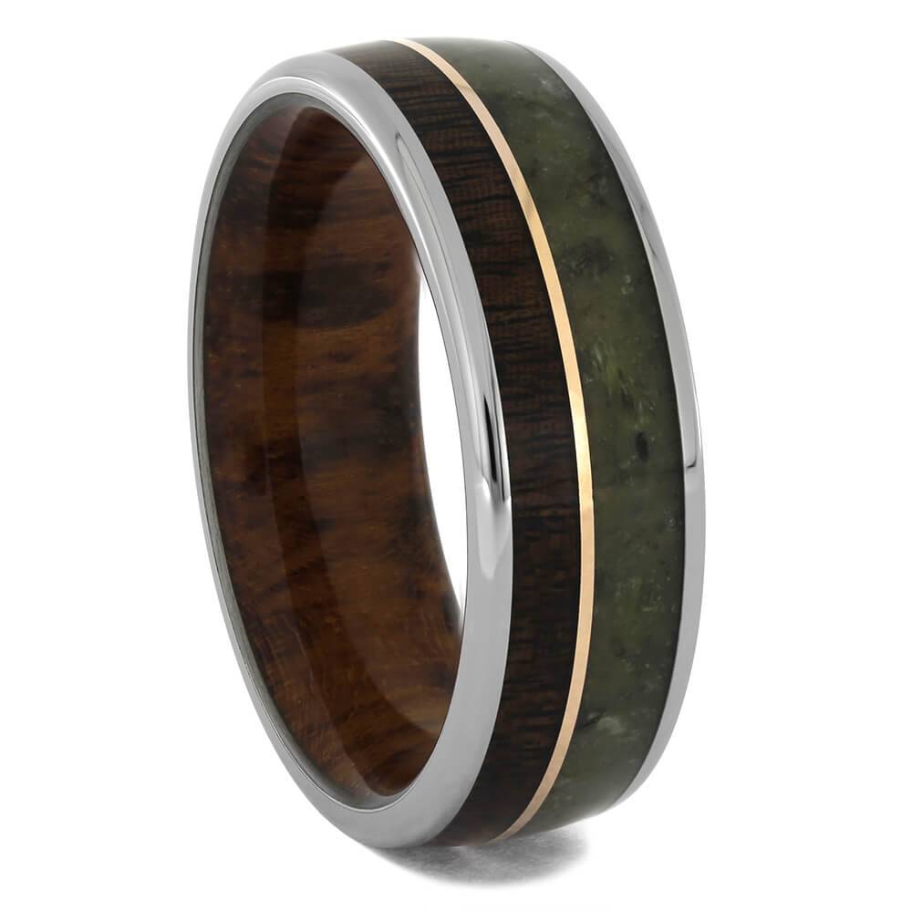 Wood and Titanium Wedding Band