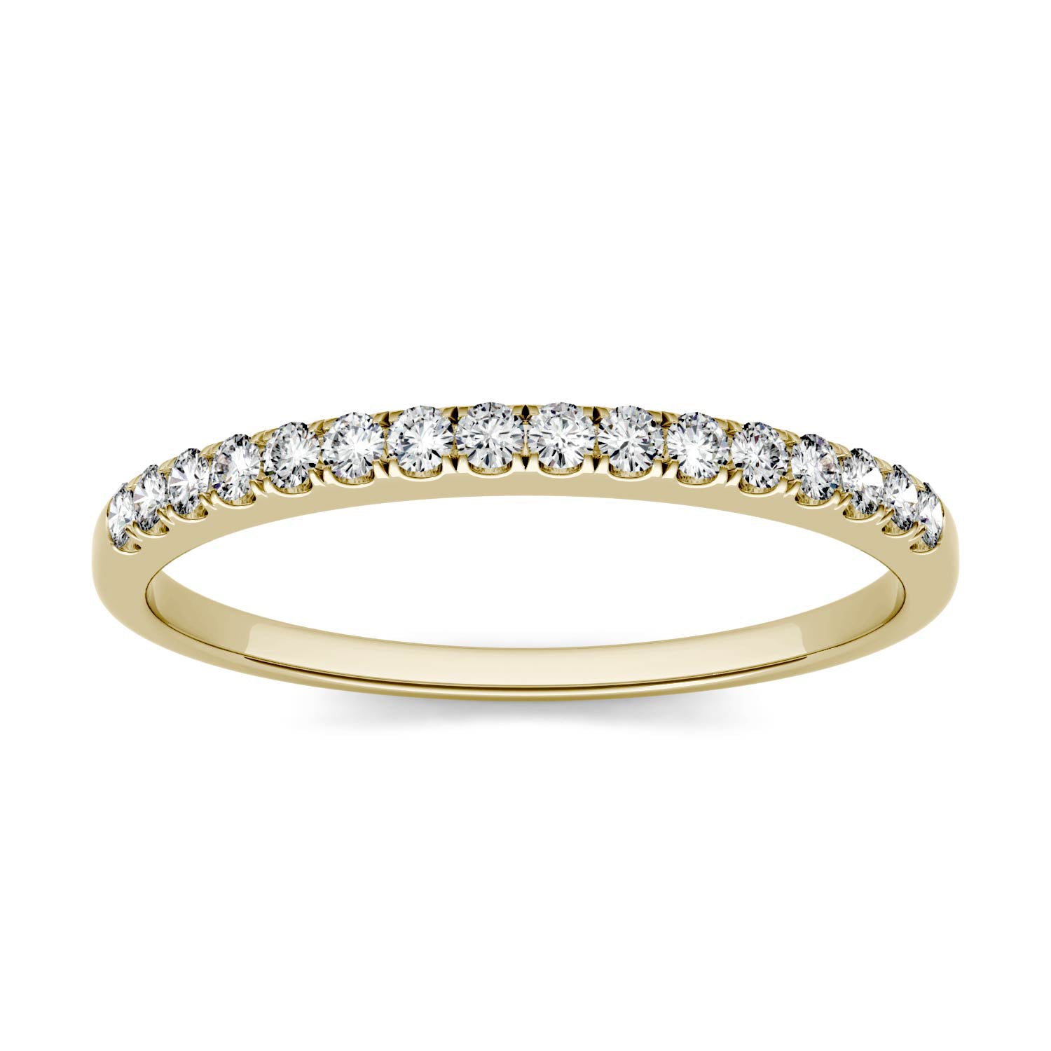 Charles & Colvard Moissanite Half Eternity Wedding Band in Yellow Gold-529469 - Jewelry by Johan