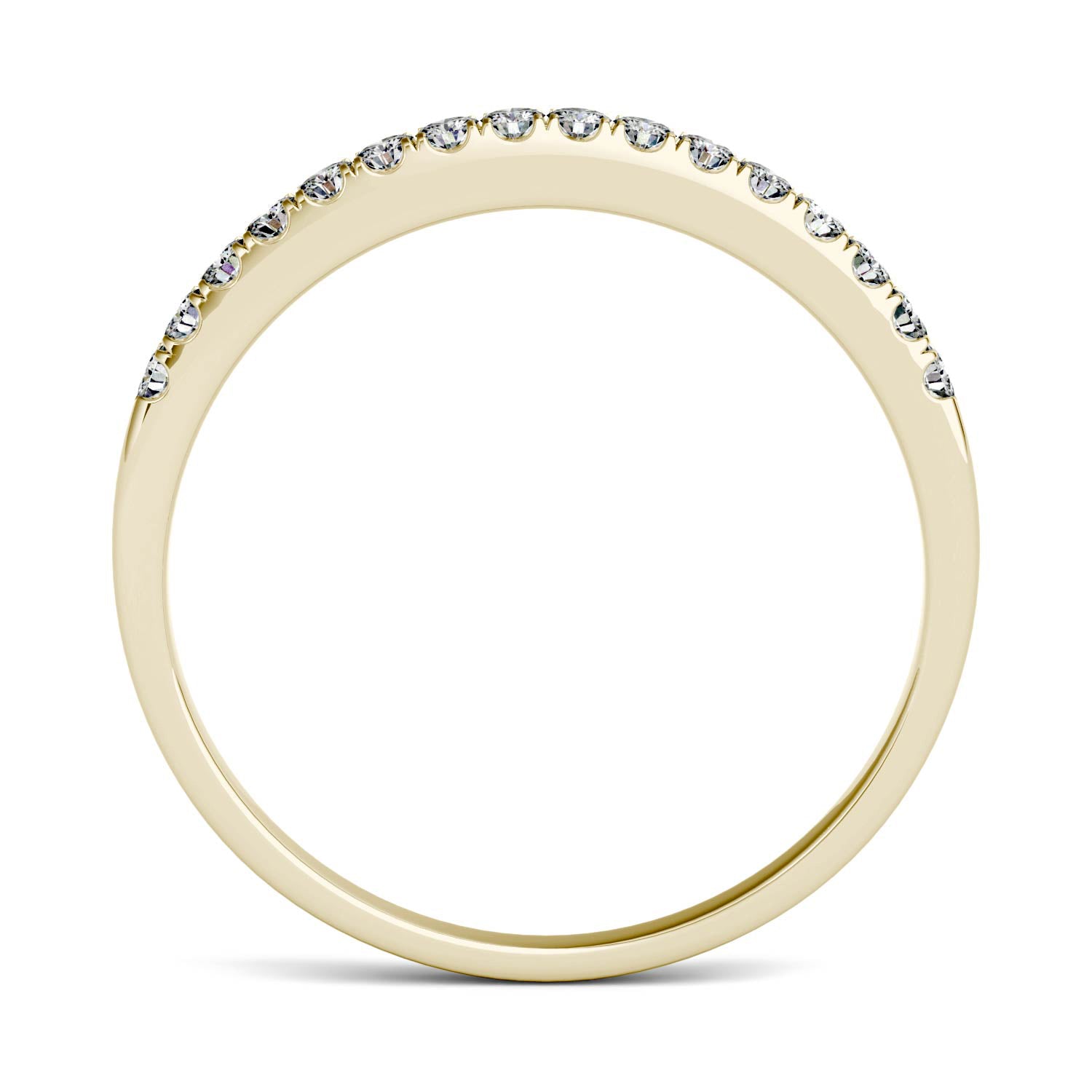 Charles & Colvard Moissanite Half Eternity Wedding Band in Yellow Gold-529469 - Jewelry by Johan