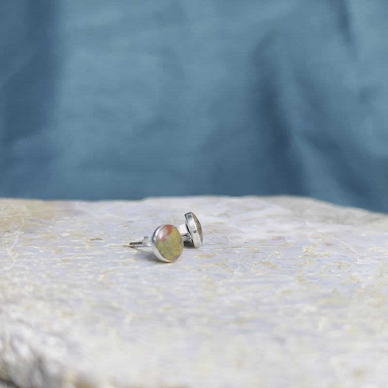 Dinosaur Fossil Tiny Stud Earrings