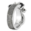 Black Diamond Platinum Engagement Ring With Meteorite-2378 - Jewelry by Johan