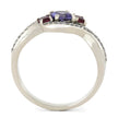 Tanzanite Engagement Ring With Ruby And Diamond Accents, White Gold-2308 - Jewelry by Johan