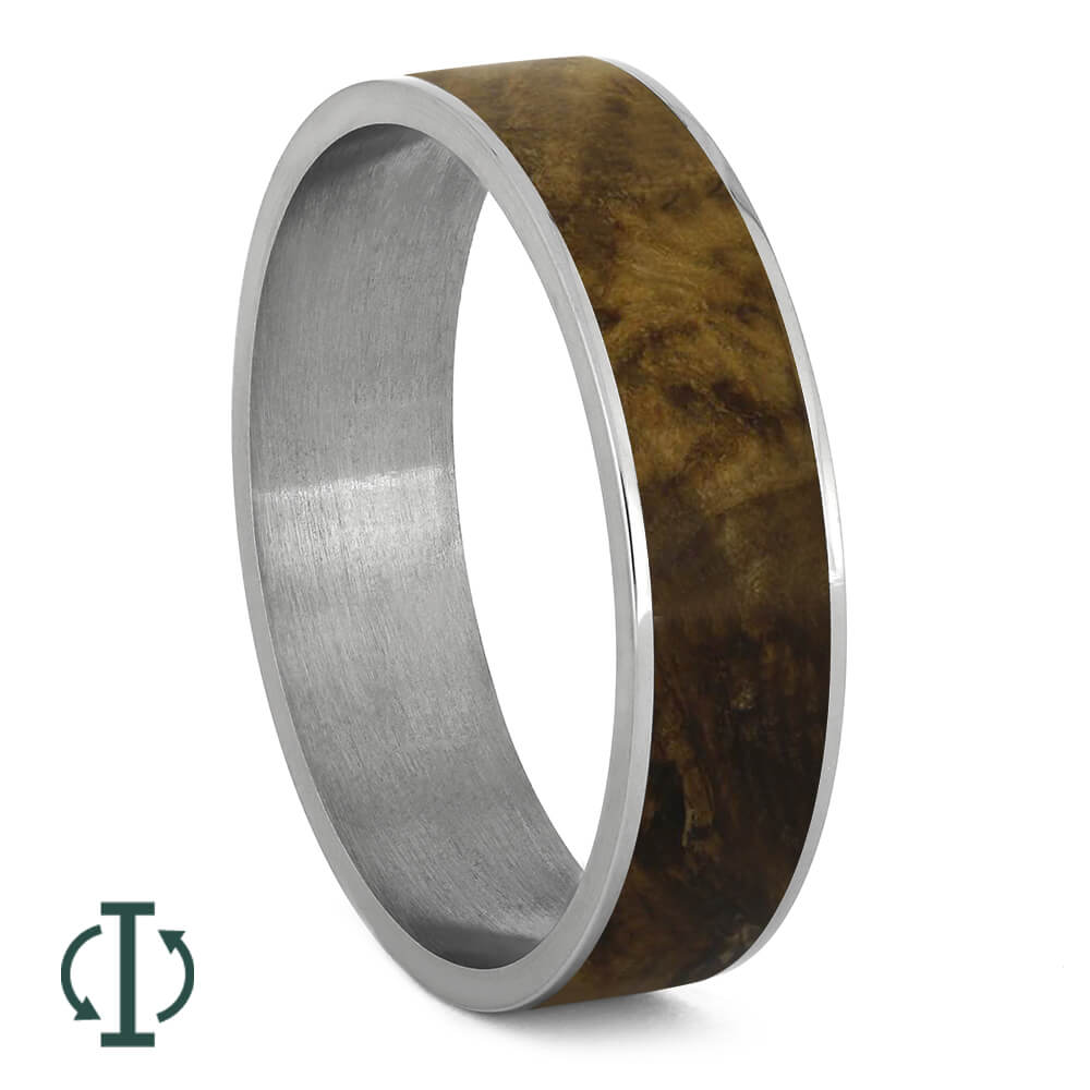 Black Ash Burl Inlays For Interchangeable Rings, 5MM or 6MM-INTCOMP-WD - Jewelry by Johan