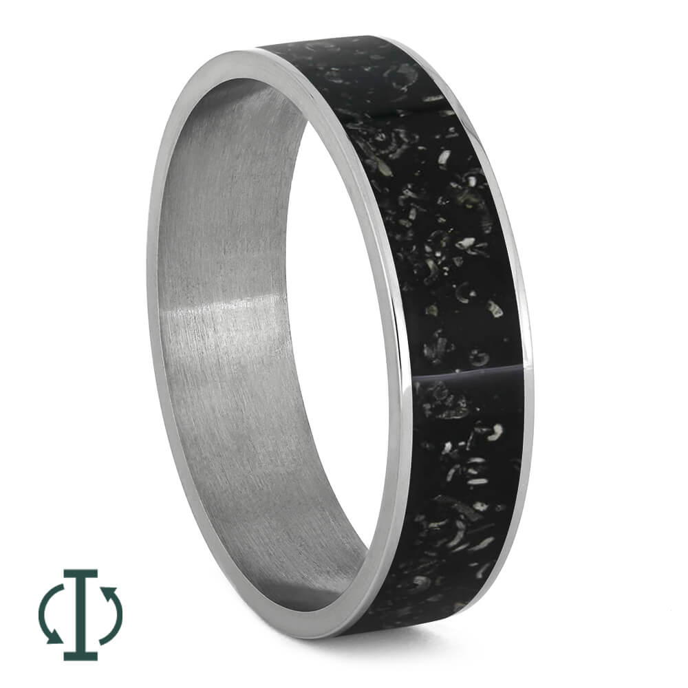 Black Stardust™ Inlays For Interchangeable Rings, 5MM or 6MM-INTCOMP-SD - Jewelry by Johan