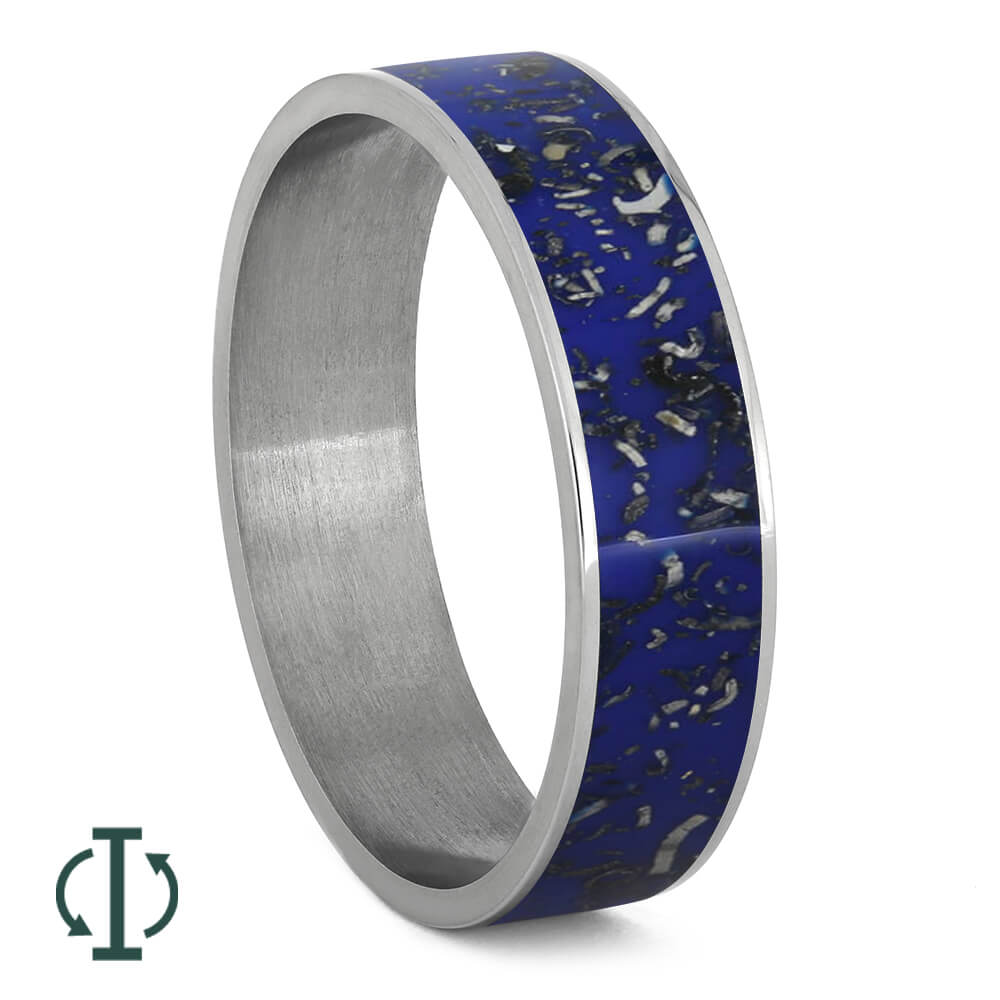 Blue Stardust™ Inlays For Interchangeable Rings, 5MM or 6MM-INTCOMP-SD - Jewelry by Johan