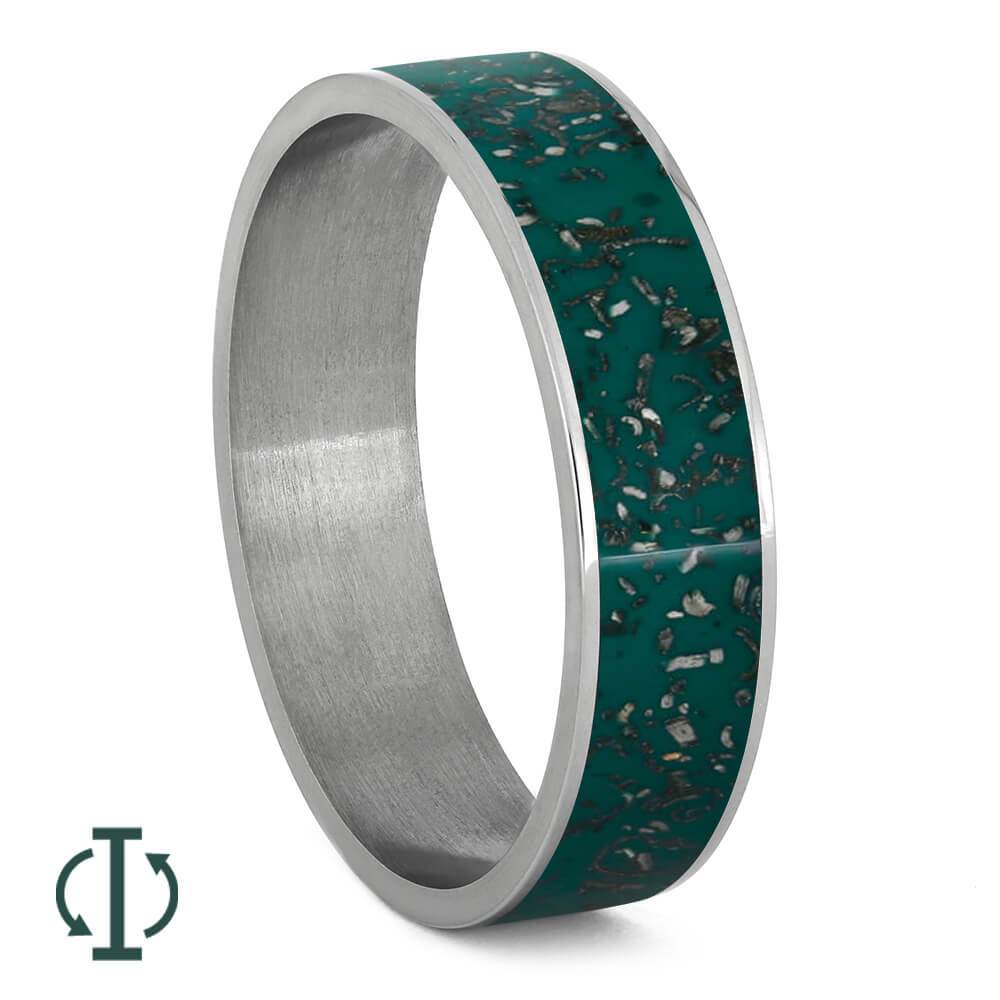 Green Stardust™ Inlays For Interchangeable Rings, 5MM or 6MM-INTCOMP-SD - Jewelry by Johan