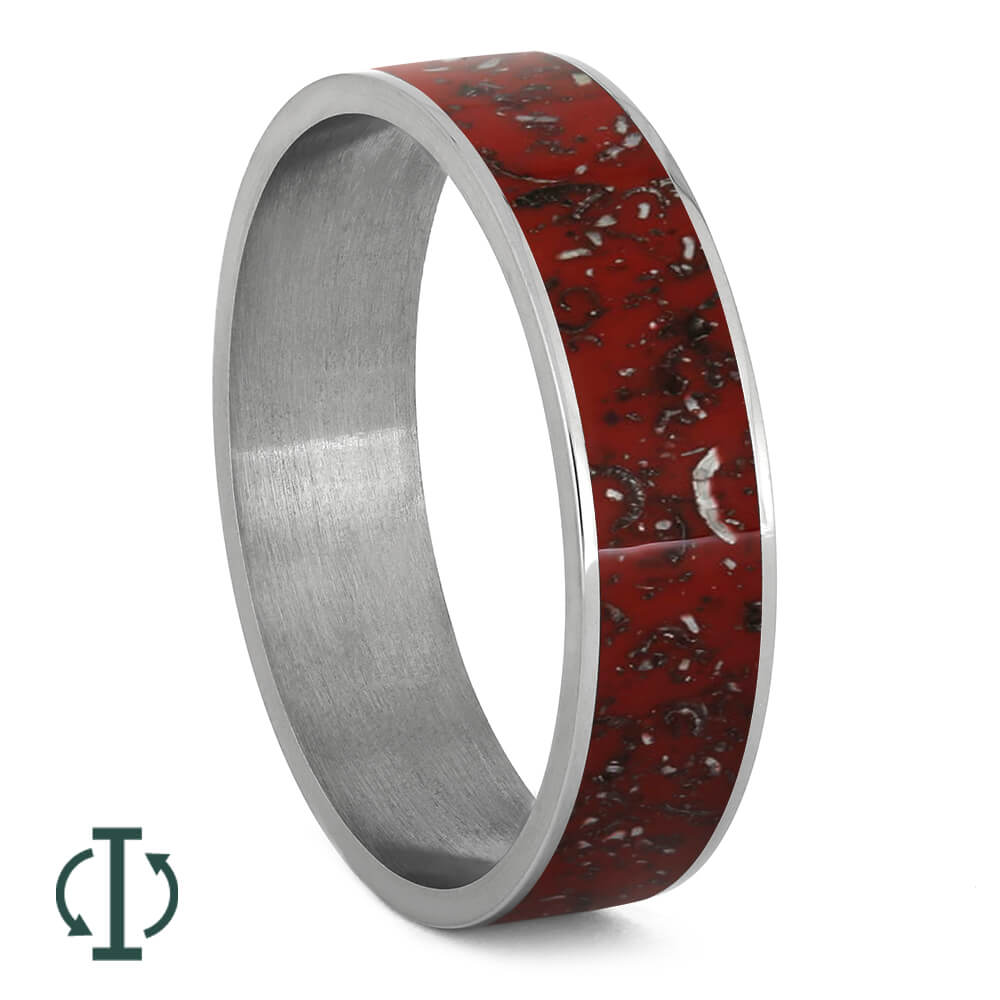 Red Stardust™ Inlays For Interchangeable Rings, 5MM or 6MM-INTCOMP-SD - Jewelry by Johan