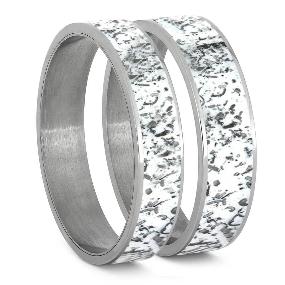 White Stardust™ Inlays For Interchangeable Rings, 5MM or 6MM-INTCOMP-SD - Jewelry by Johan