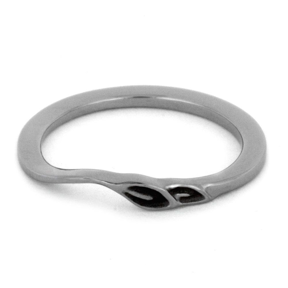 Leaf Ring, Titanium Wedding Band for Existing Engagement Ring-3183 - Jewelry by Johan