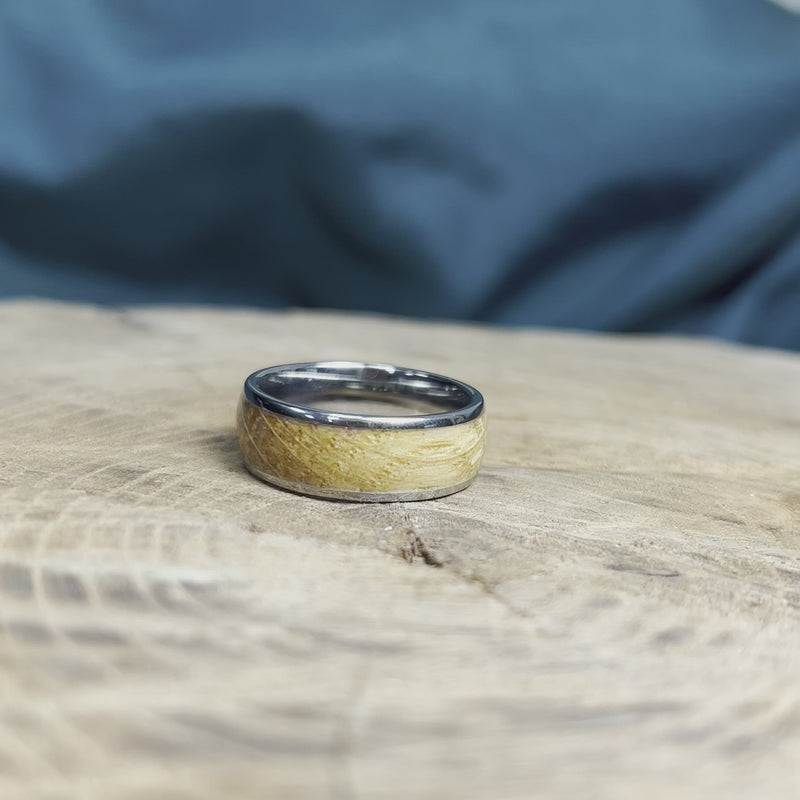 Whiskey Oak Wood Ring Men's Wedding Band