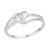Diamond Heart Promise Ring, Silver or White Gold-SHRH009618ATW - Jewelry by Johan