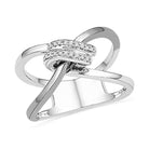 Diamond Knot Fashion Ring, Silver or White Gold-SHRF074480 - Jewelry by Johan