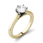 Charles & Colvard 6.5mm Moissanite Solitaire Engagement Ring in Two-tone Gold-612265 - Jewelry by Johan