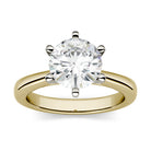 Charles & Colvard 8mm Moissanite Solitaire Engagement Ring in Two-tone Gold-612273 - Jewelry by Johan