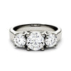 2 Carat TW Charles & Colvard Moissanite Three Stone Ring in White Gold-612279 - Jewelry by Johan