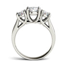 2 Carat TW Charles & Colvard Moissanite Three Stone Ring in White Gold-612279 - Jewelry by Johan