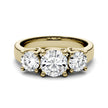 2 Carat TW Charles & Colvard Moissanite Three Stone Ring in Yellow Gold-612281 - Jewelry by Johan