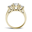 2 Carat TW Charles & Colvard Moissanite Three Stone Ring in Yellow Gold-612281 - Jewelry by Johan