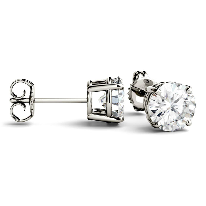3 Carat TW Charles & Colvard Moissanite Stud Earrings - Jewelry by Johan