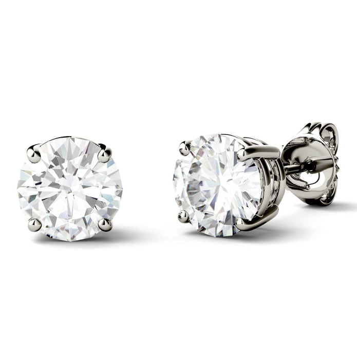 3 Carat TW Charles & Colvard Moissanite Stud Earrings - Jewelry by Johan