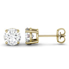 1 Carat TW Charles & Colvard Moissanite Stud Earrings in Yellow Gold-612702 - Jewelry by Johan