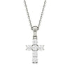 White Gold Charles & Colvard Moissanite Cross Pendant-612729 - Jewelry by Johan