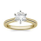 5mm Charles & Colvard Moissanite Solitaire Engagement Ring in Two-tone Gold-612935 - Jewelry by Johan