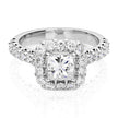 Charles & Colvard Moissanite Square Halo Ring in White Gold-612942 - Jewelry by Johan