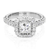 Charles & Colvard Moissanite Square Halo Ring in White Gold-612942 - Jewelry by Johan