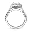 Charles & Colvard Moissanite Square Halo Ring in White Gold-612942 - Jewelry by Johan