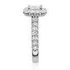 Charles & Colvard Moissanite Square Halo Ring in White Gold-612942 - Jewelry by Johan