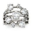 Charles & Colvard Moissanite Galaxy Statement Ring in White Gold-612950 - Jewelry by Johan