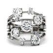Charles & Colvard Moissanite Galaxy Statement Ring in White Gold-612950 - Jewelry by Johan
