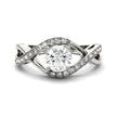 Charles & Colvard 6mm Moissanite Swirl Solitaire Ring in White Gold-612953 - Jewelry by Johan
