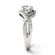 Charles & Colvard 6mm Moissanite Swirl Solitaire Ring in White Gold-612953 - Jewelry by Johan